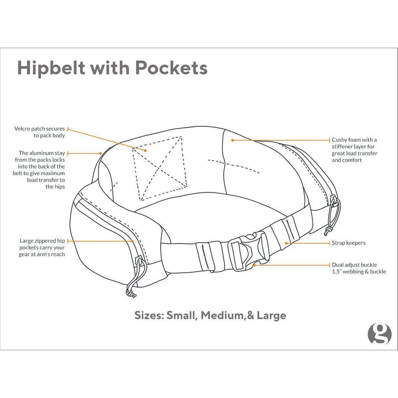 Gossamer Gear Hipbelt with pockets -  